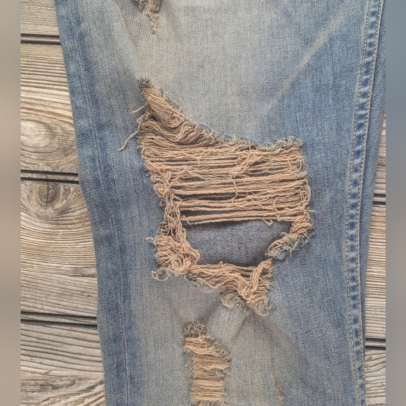 ORO Los Angeles Size 34 Denim Jeans Distressed And Stained Intentionally - Picture 4 of 14
